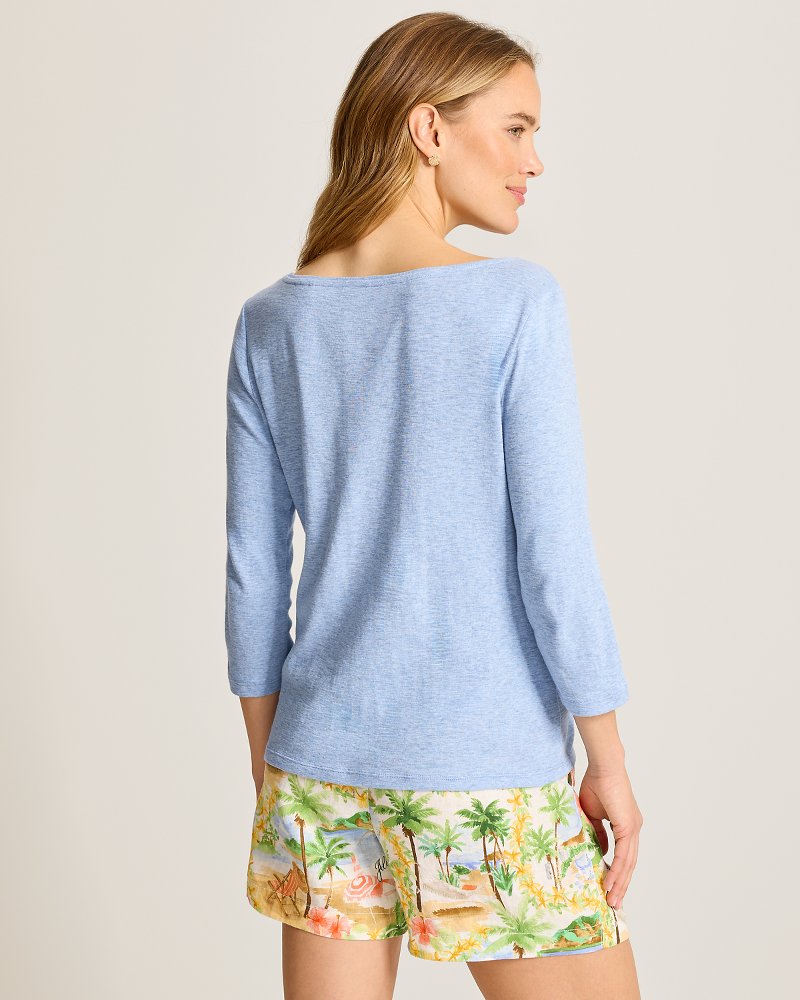 Ashby Isles Bateau-Neck 3/4-Sleeve T-Shirt thumbnail 3