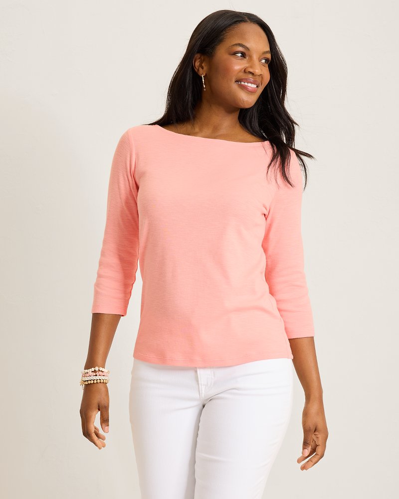 Ashby Isles Bateau-Neck 3/4-Sleeve T-Shirt