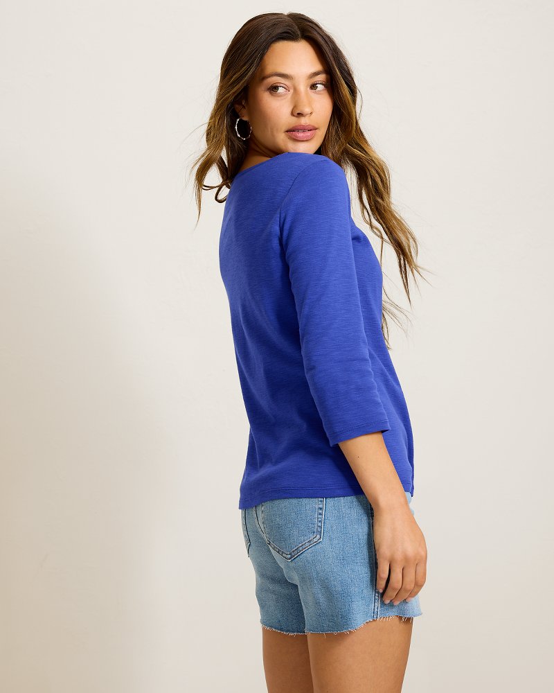 Ashby Isles Bateau-Neck 3/4-Sleeve T-Shirt thumbnail 3