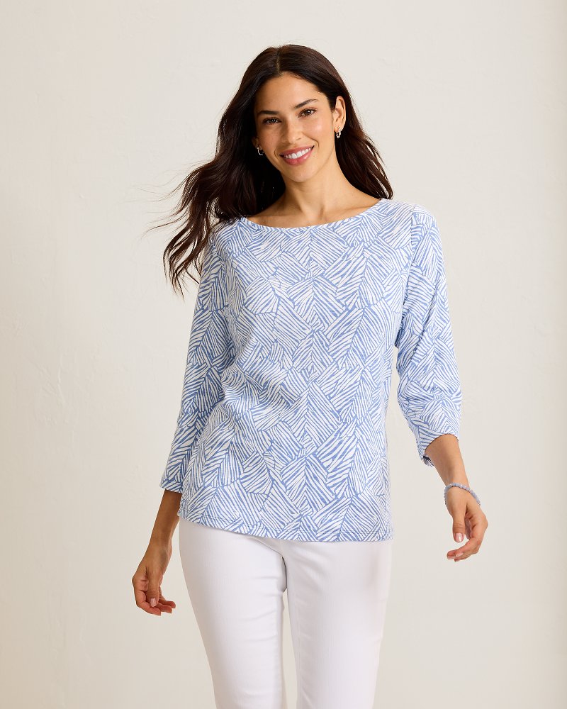 Ashby Isles Porto Fronds Bateau-Neck T-Shirt