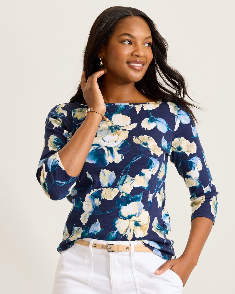 Ashby Isles Beleza Blossom Bateau-Neck T-Shirt