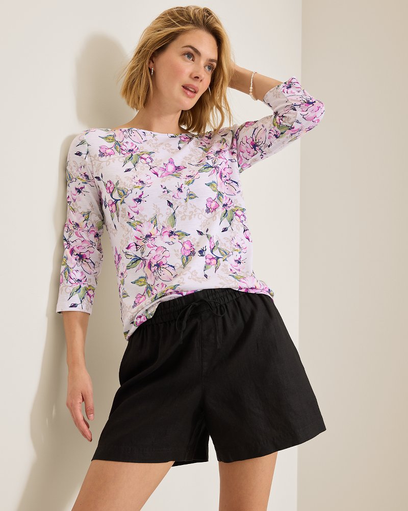Ashby Isles Floral Gardens Bateau-Neck T-Shirt
