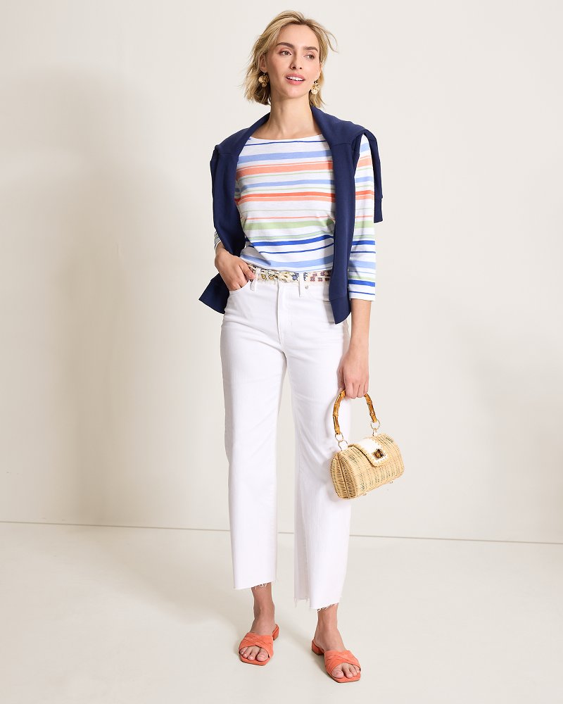 Ashby Isles Nautical Stripe 3/4-Sleeve T-Shirt