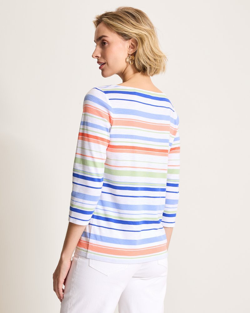 Ashby Isles Nautical Stripe 3/4-Sleeve T-Shirt thumbnail 3