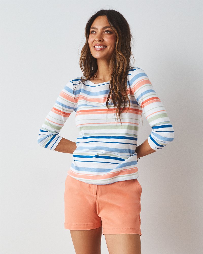 Ashby Isles Nautical Stripe 3/4-Sleeve T-Shirt