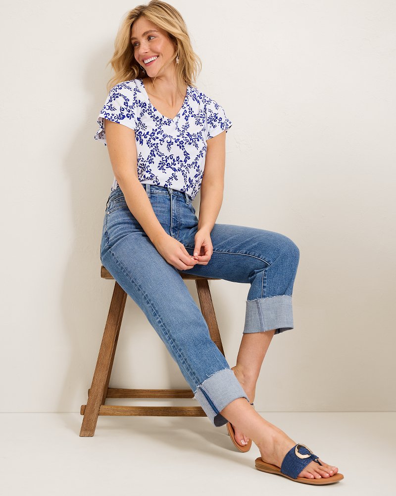 Kauai La Flora V-Neck T-Shirt