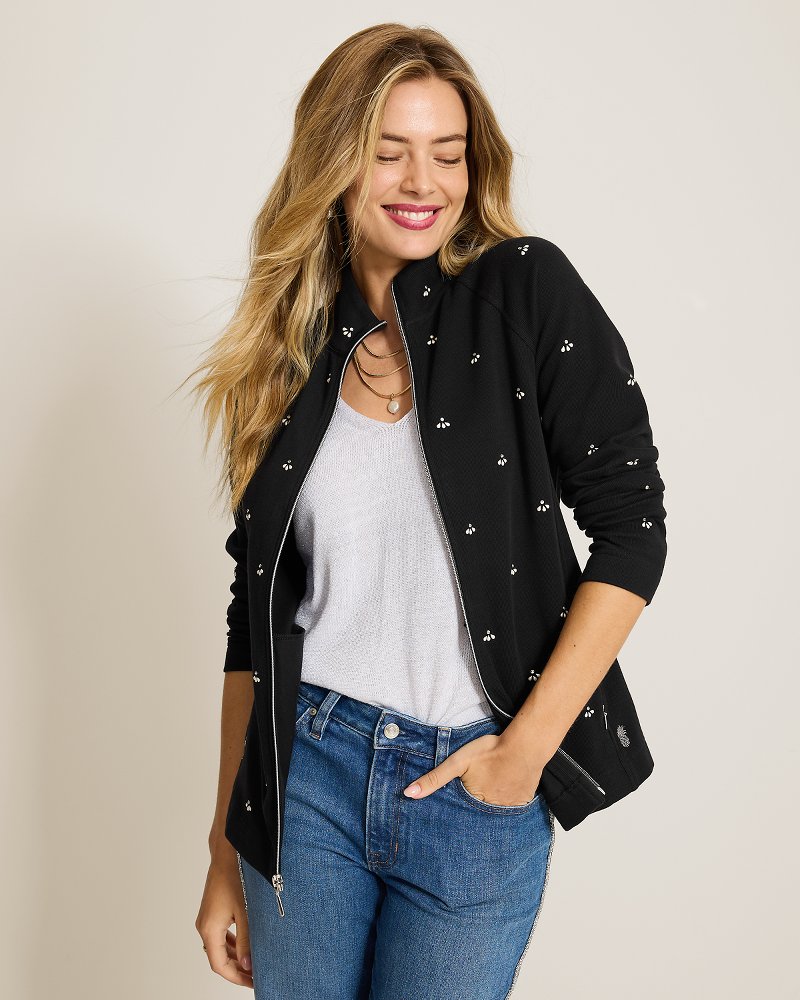 Aruba Trefoil Pearl Full-Zip Sweatshirt