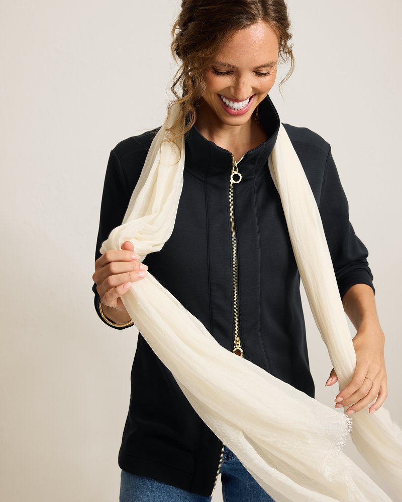 Palm Voyage Funnel Neck Full-Zip Jacket