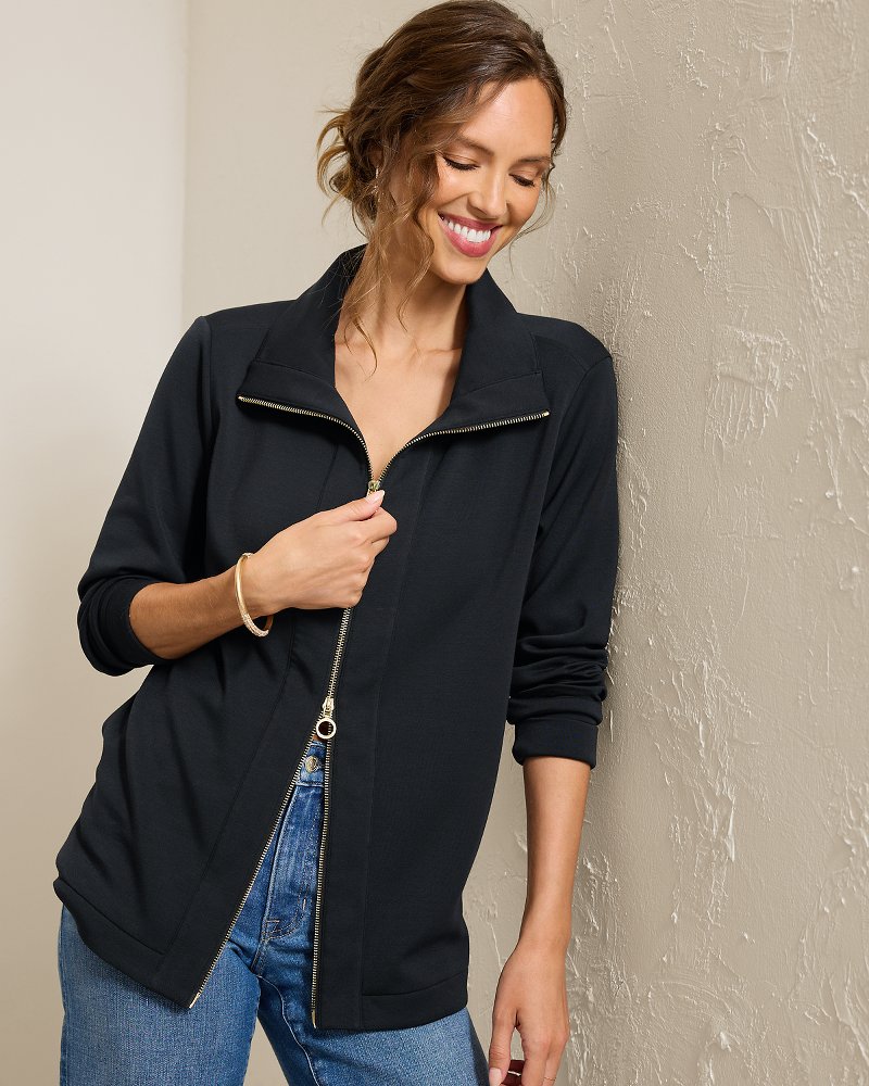 Palm Voyage Funnel Neck Full-Zip Jacket
