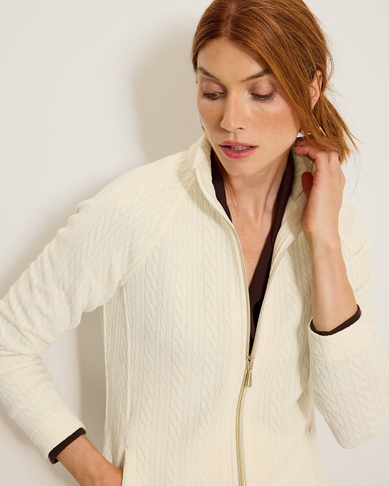 Aruba Cozy Cable Full-Zip Sweatshirt