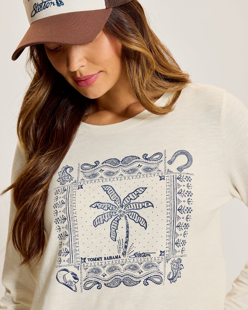 Tommy Bahama x Stetson Bandana Bay Long-Sleeve Lux T-Shirt