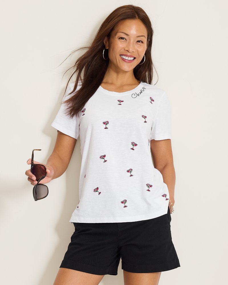 Hula Days Embroidered Lux T-Shirt