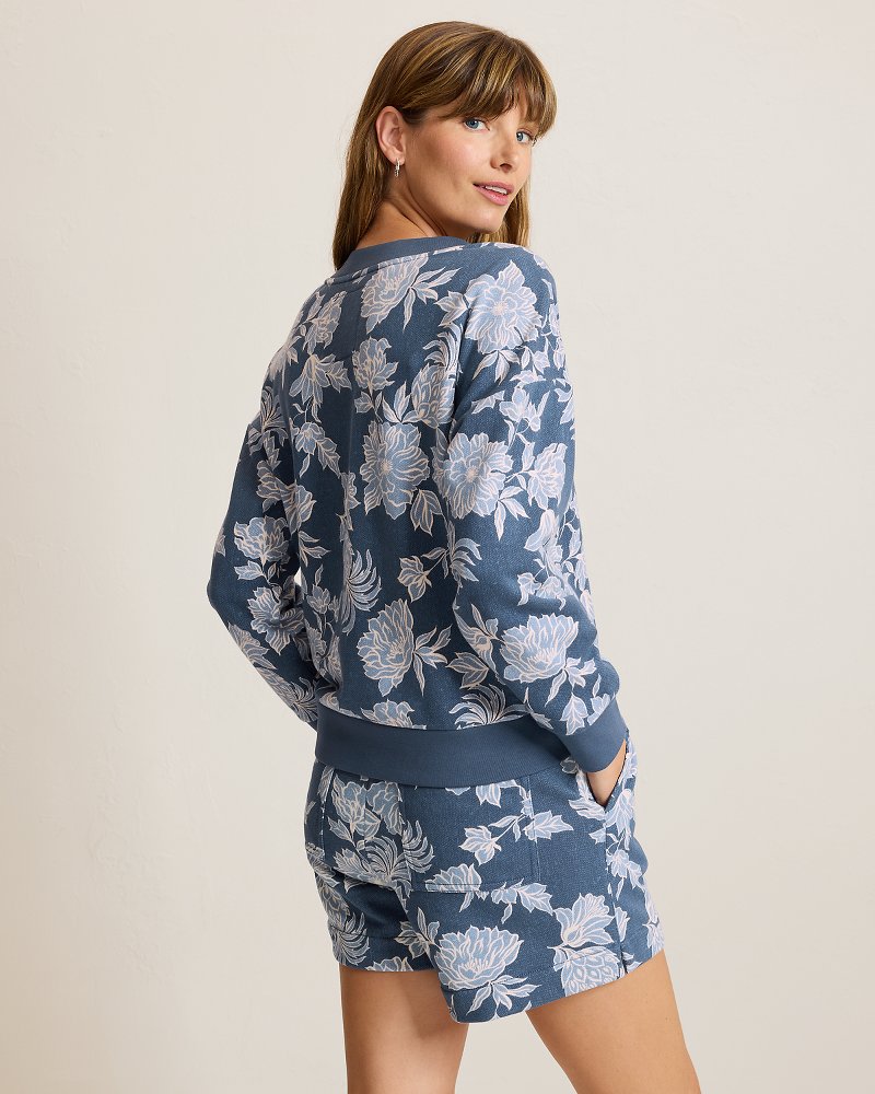 Marina Del Mar Breezy Blooms V-Neck Sweatshirt thumbnail 3