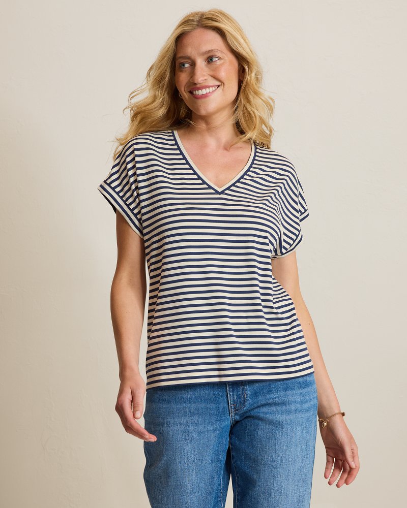 Kauai Stripe V-Neck T-Shirt