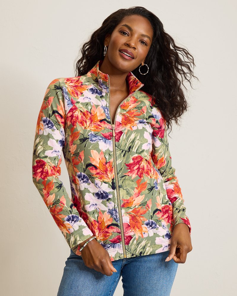 Aruba Island Bloom Full-Zip Sweatshirt