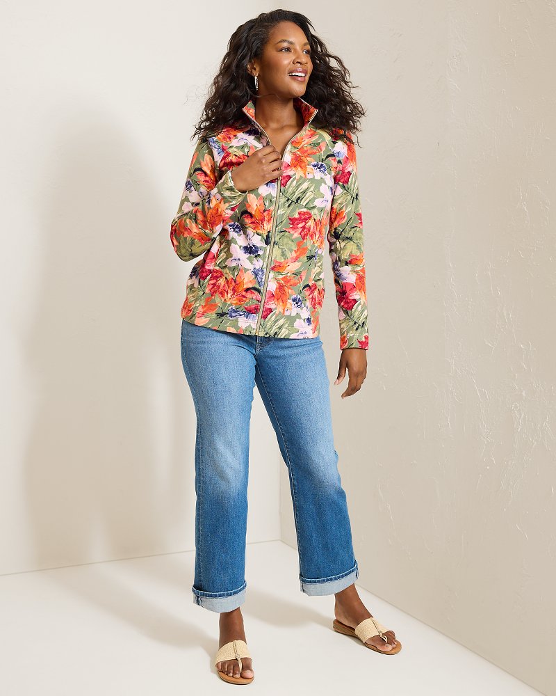 Aruba Island Bloom Full-Zip Sweatshirt