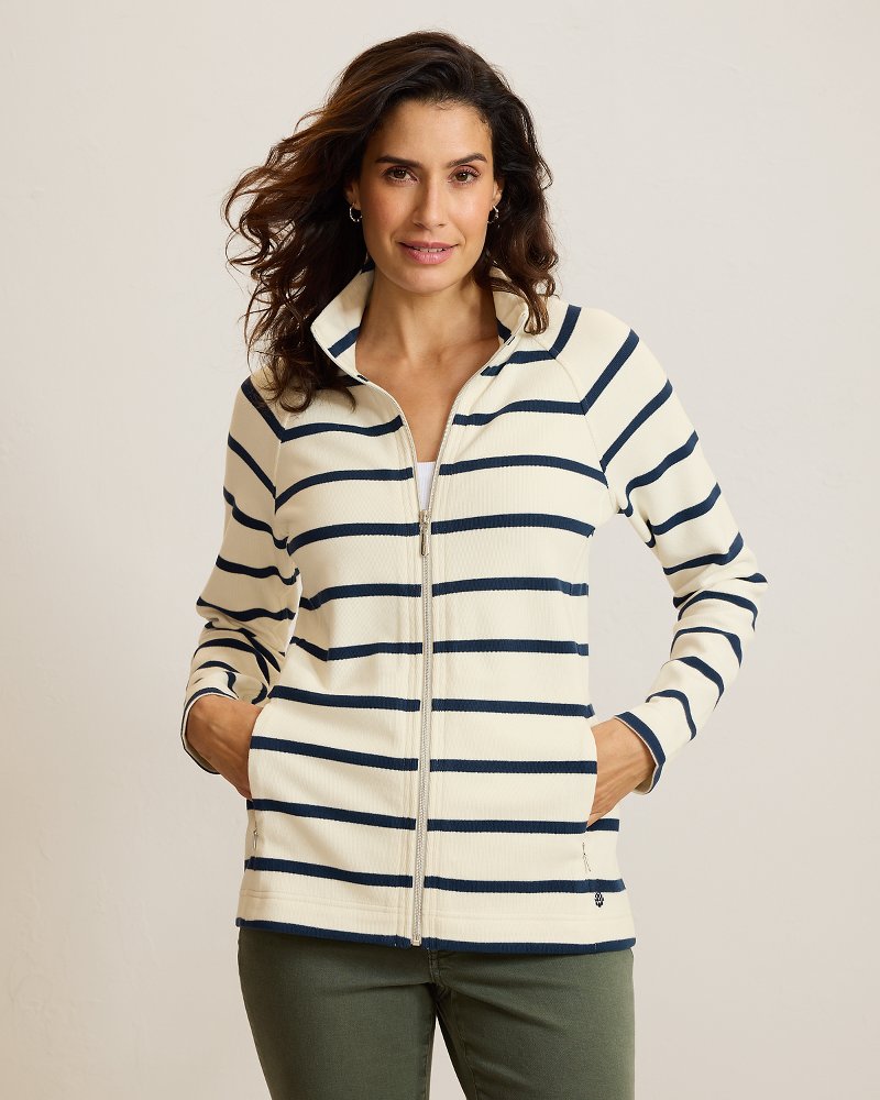 Aruba Stripe Full-Zip Sweatshirt