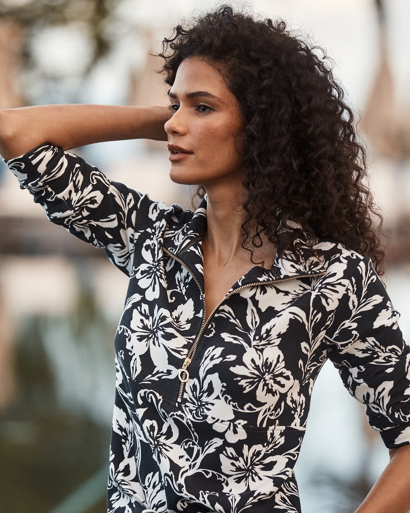 Palm Voyage Botanical Breeze Half-Zip Sweatshirt