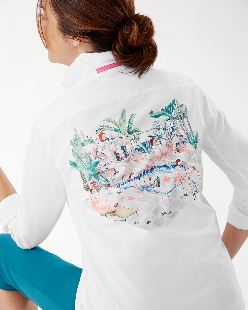 Tommy bahama cheap flamingo shirt