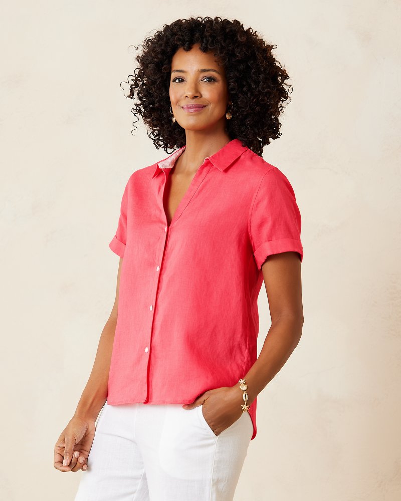 Coastalina Linen Camp Shirt