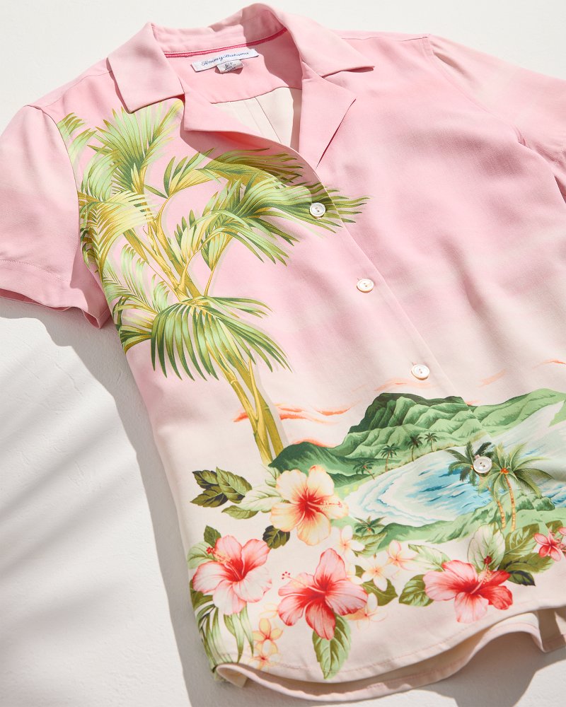 Bay Of Blooms Talulla Silk Camp Shirt