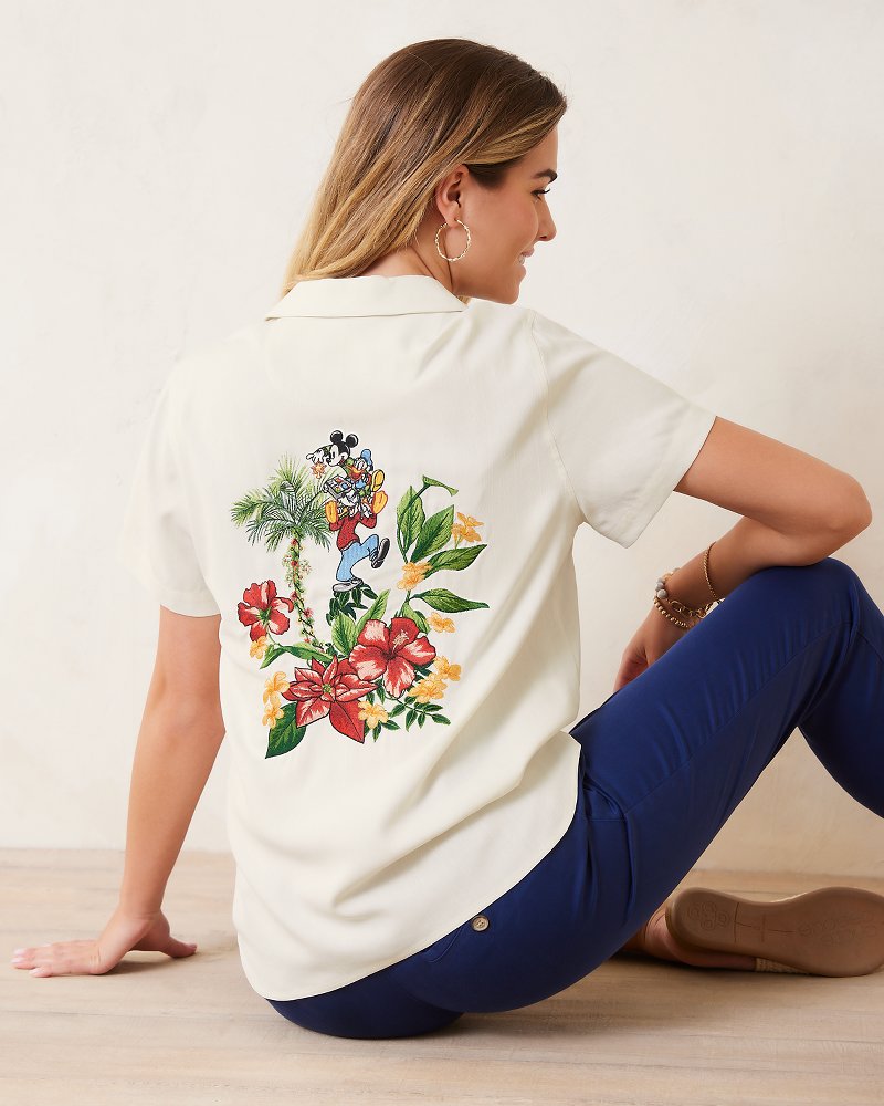 Disney Deck the Palms Tallula Silk Camp Shirt
