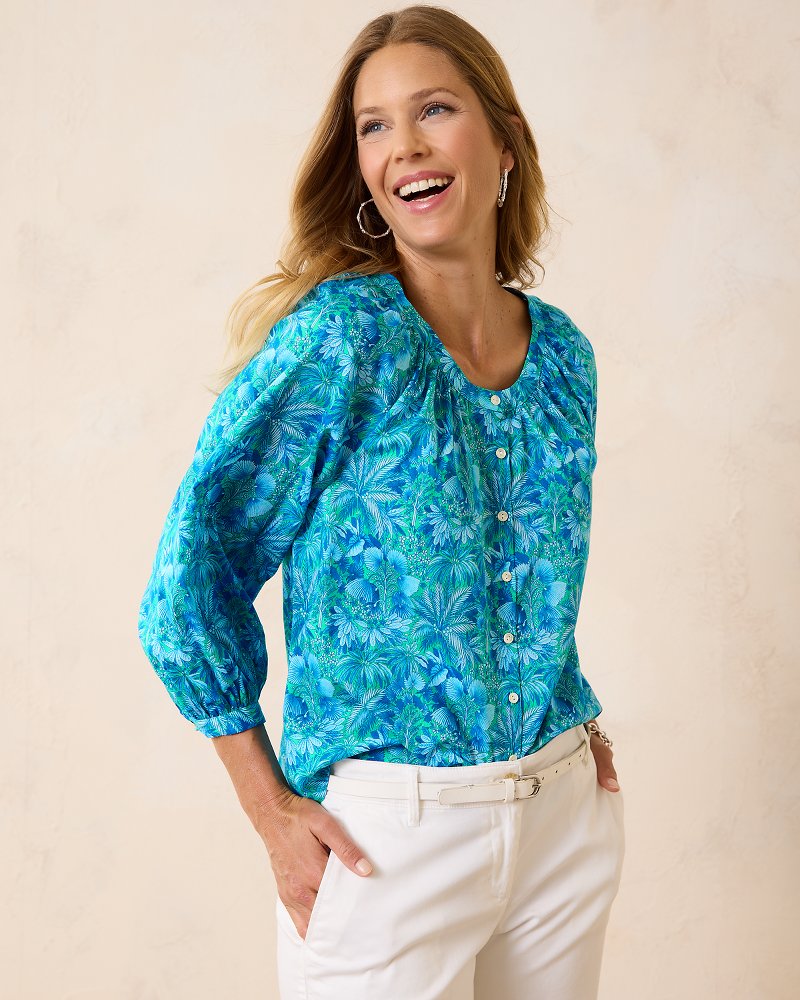 Petit Palma Peasant 3/4-Sleeve Top