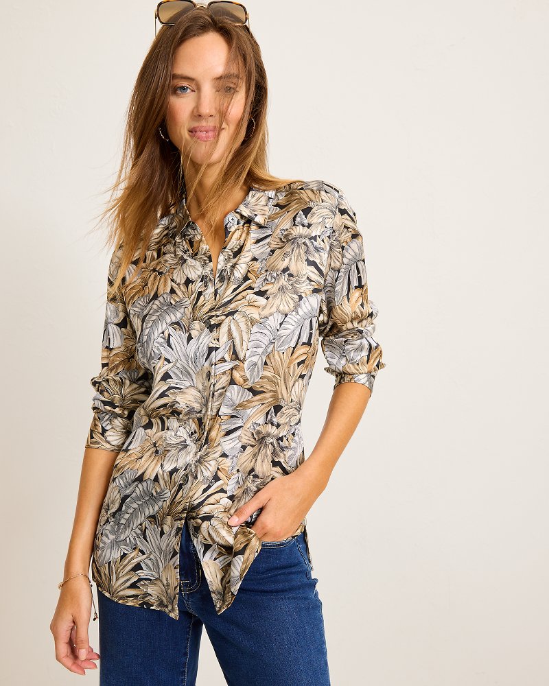 Grand Canal Long-Sleeve Silk Shirt