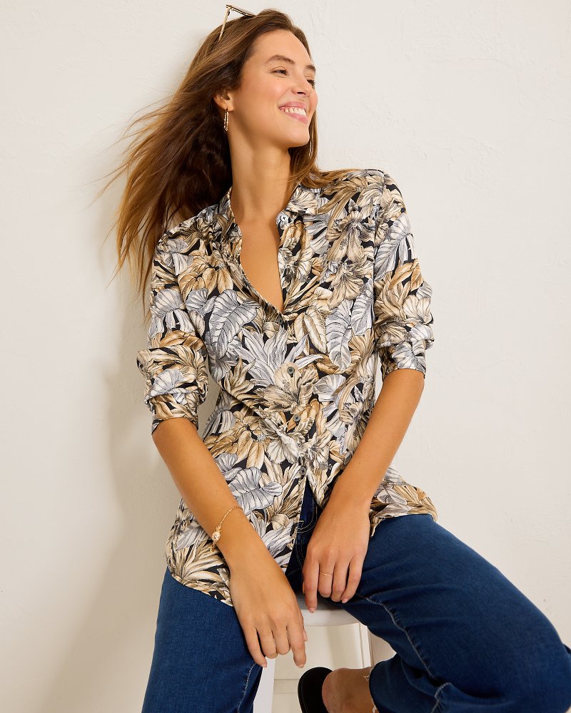 Grand Canal Long-Sleeve Silk Shirt