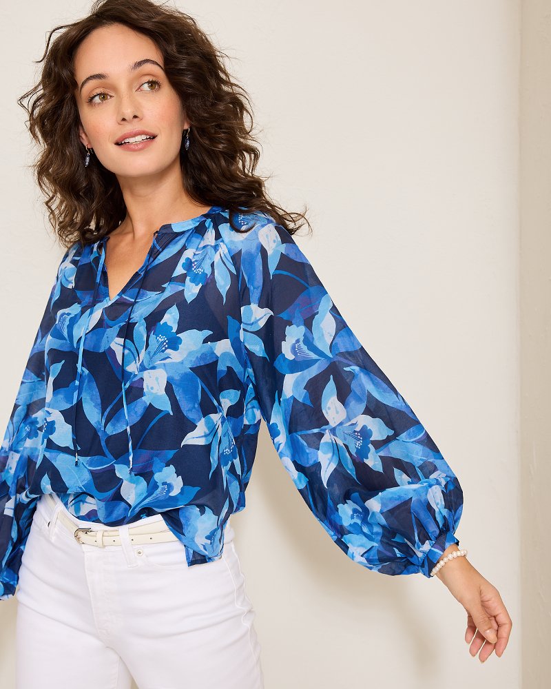 Agua Amara Seaside Brights Peasant Top