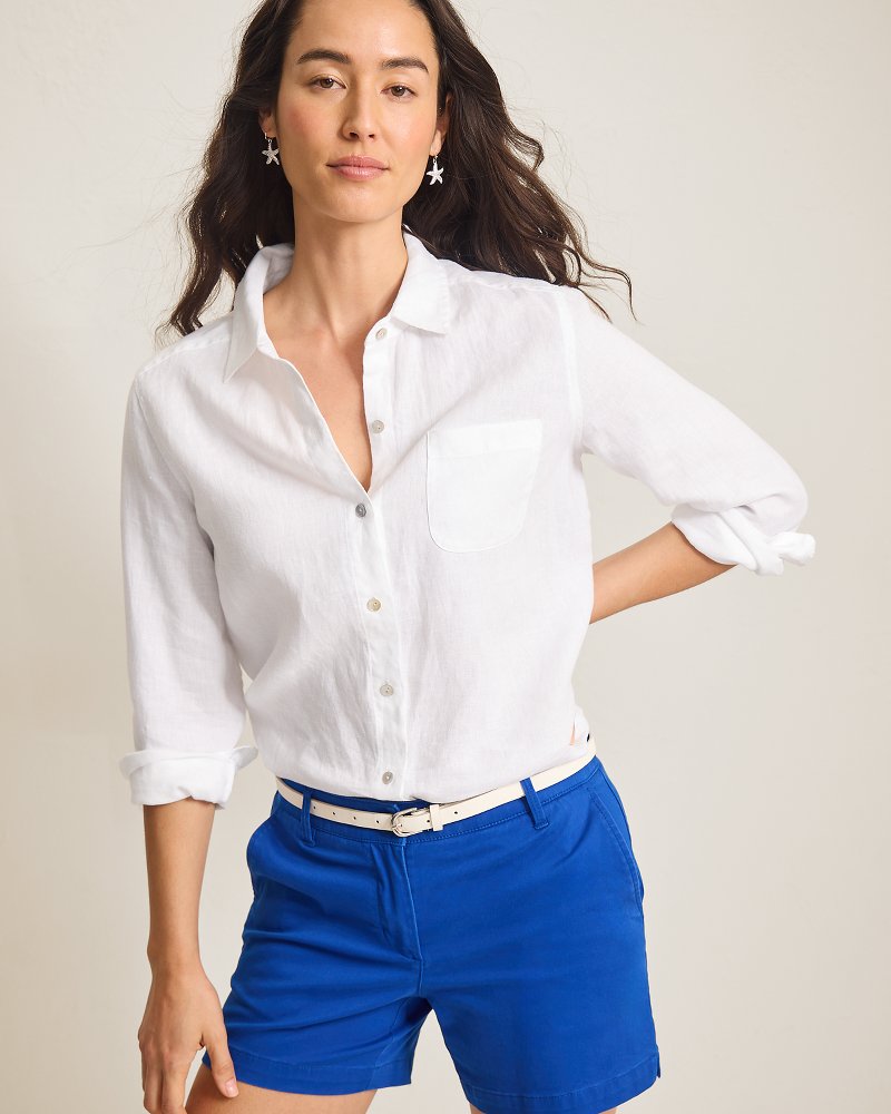 Thumbnail for Coastalina Linen Relaxed Top