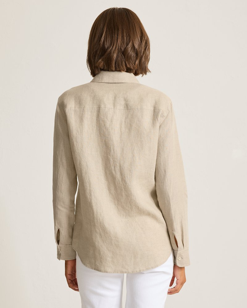 Thumbnail for Coastalina Linen Relaxed Top