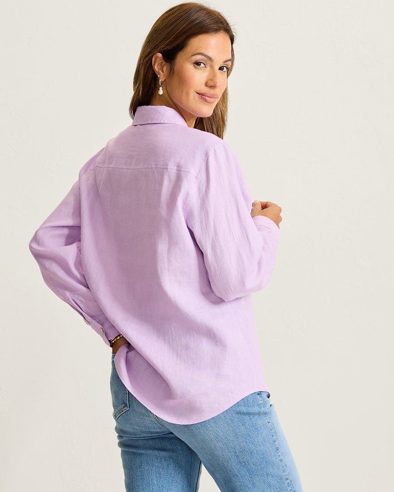 Thumbnail for Coastalina Linen Relaxed Top