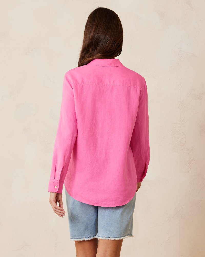 トミー バハマ  Bahama Coastalina Relaxed Long Sleeve Shirt レディース シャツ トップス Na Tommy Bahama Women's Coastalina Long Sleeve Linen Top in