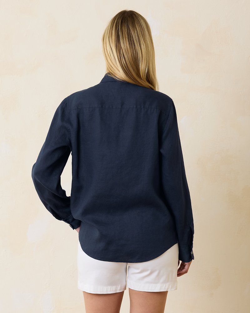 Thumbnail for Coastalina Linen Relaxed Top