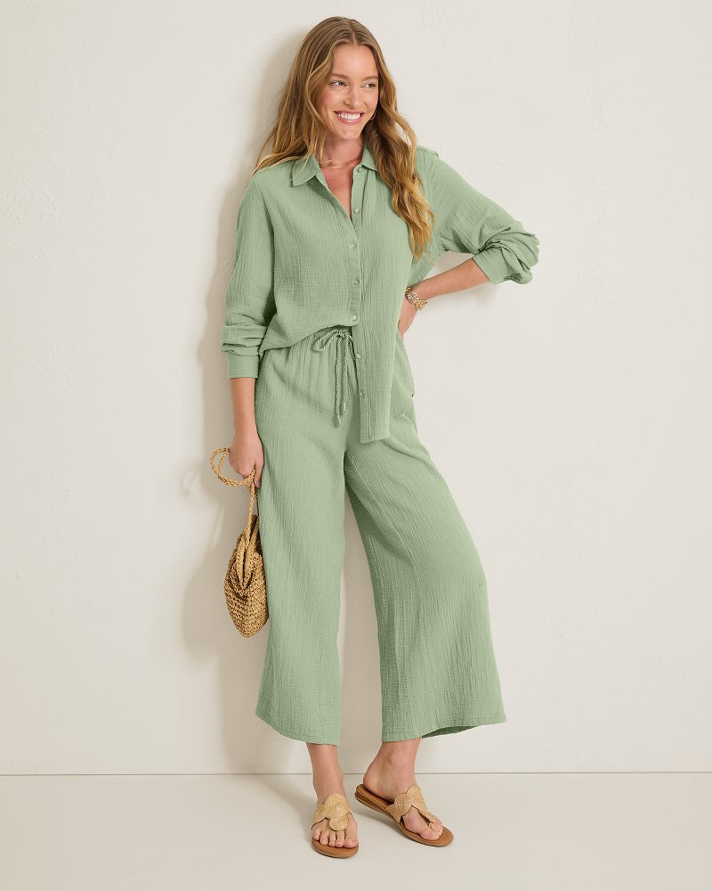 Island Gauze Long-Sleeve Top