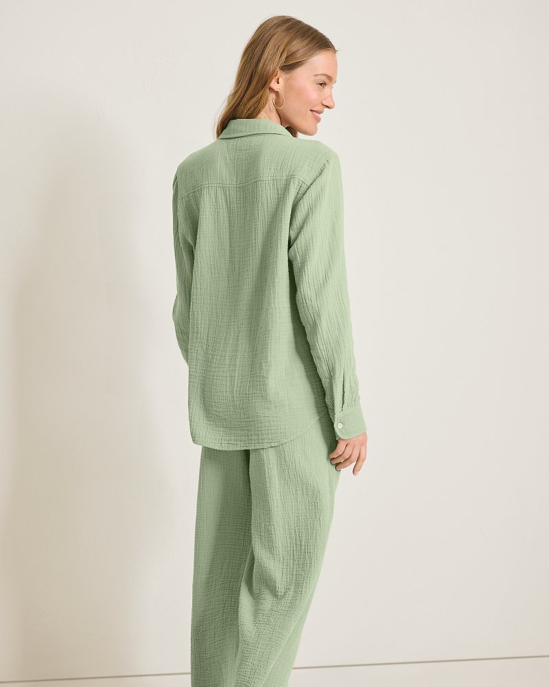 Thumbnail for Island Gauze Long-Sleeve Top