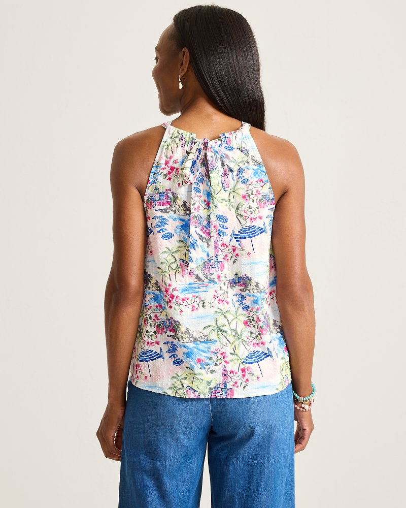 Thumbnail for Paradise Shores Voile Halter Top