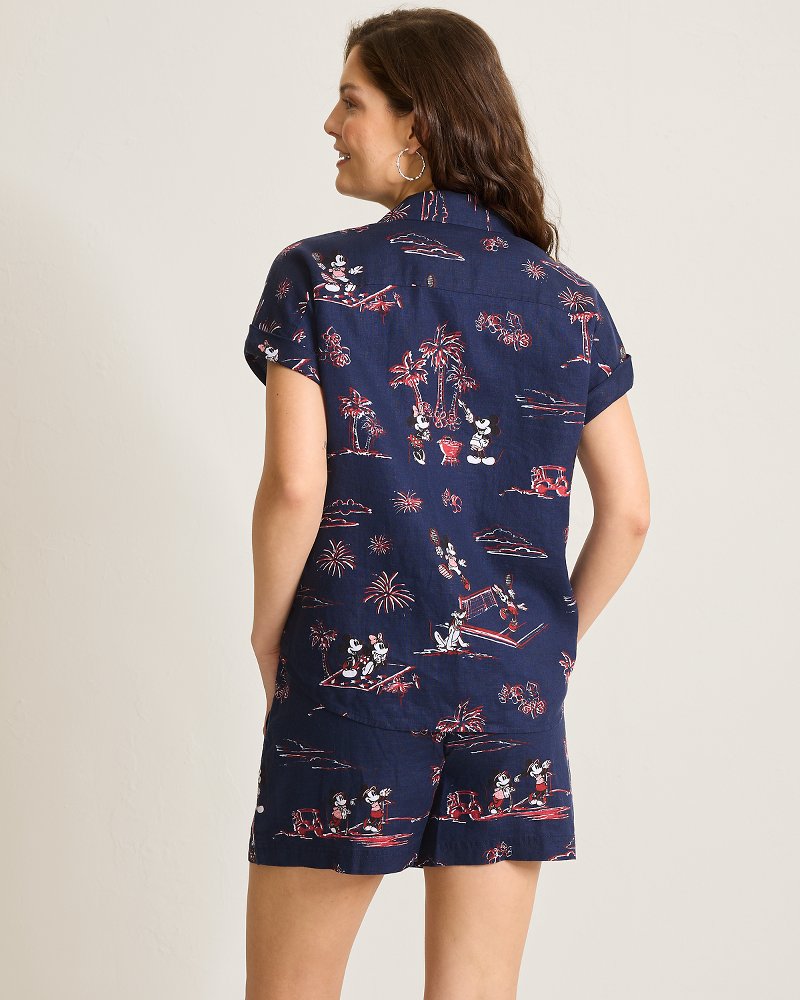 Thumbnail for Disney Barbecue Blastoff Linen Camp Shirt