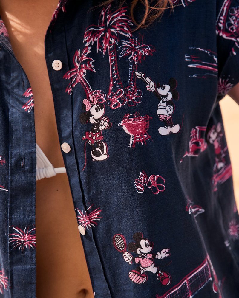 Thumbnail for Disney Barbecue Blastoff Linen Camp Shirt