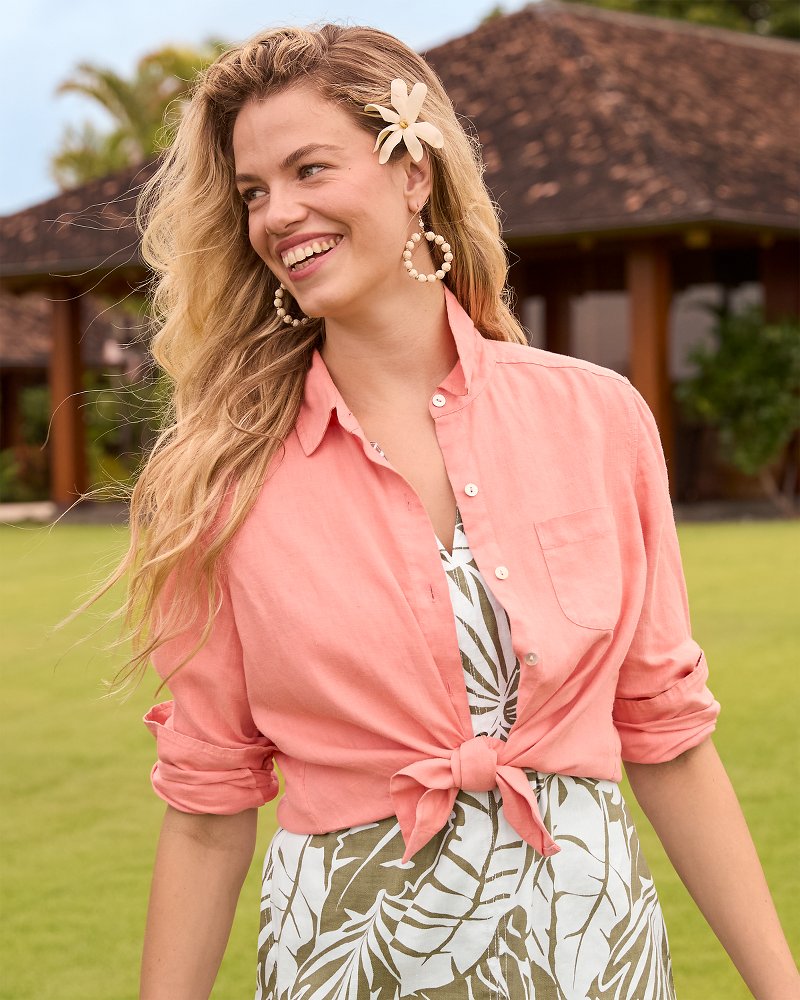 Washed Voile Classic Long-Sleeve Top