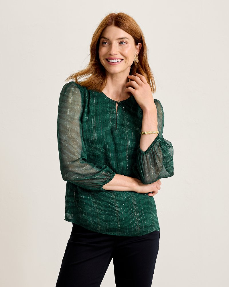 Bayside Zebra Metallic Blouse