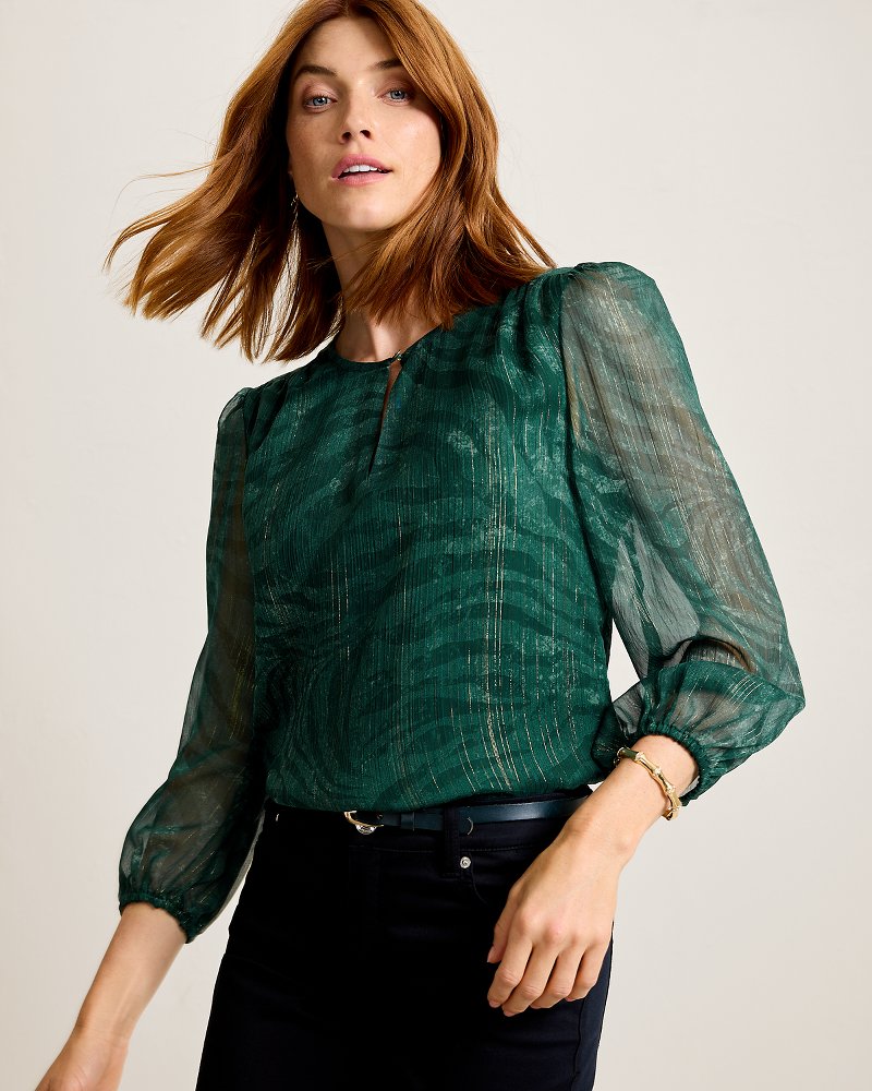 Bayside Zebra Metallic Blouse