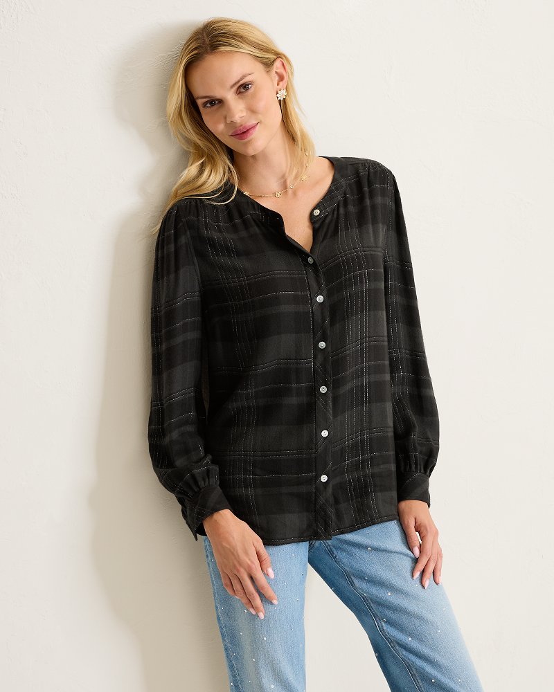 Pearl Beach Metallic Blouse