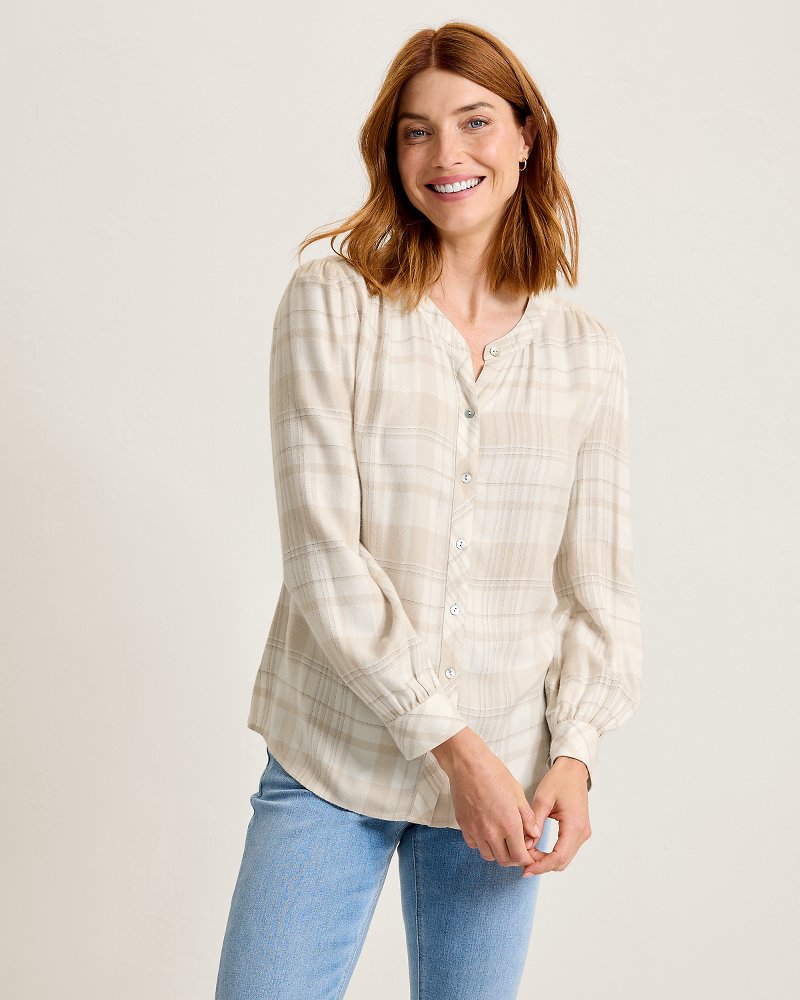Pearl Beach Metallic Blouse