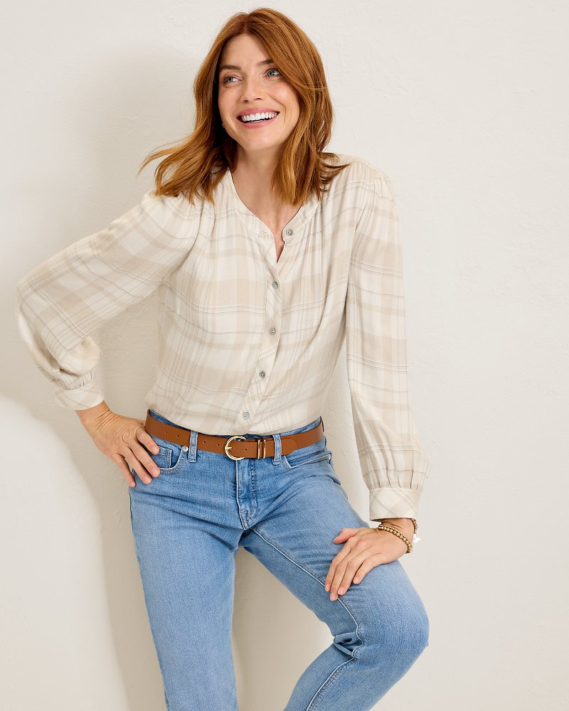 Pearl Beach Metallic Blouse