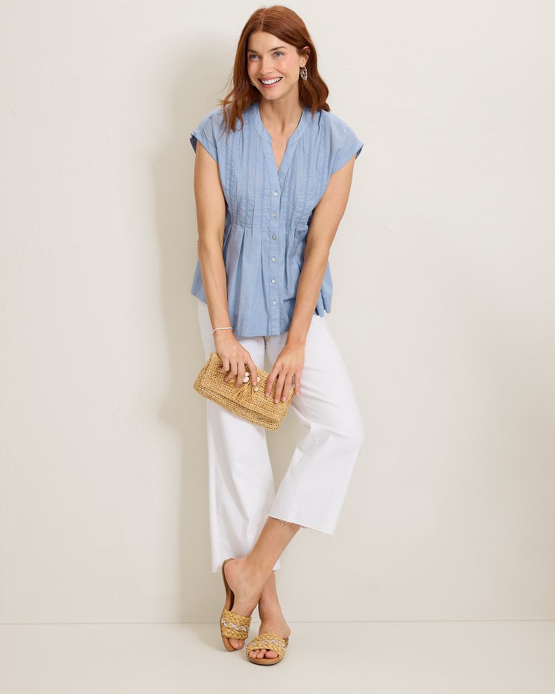 Voile Voyage Cross-Stitch Blouse