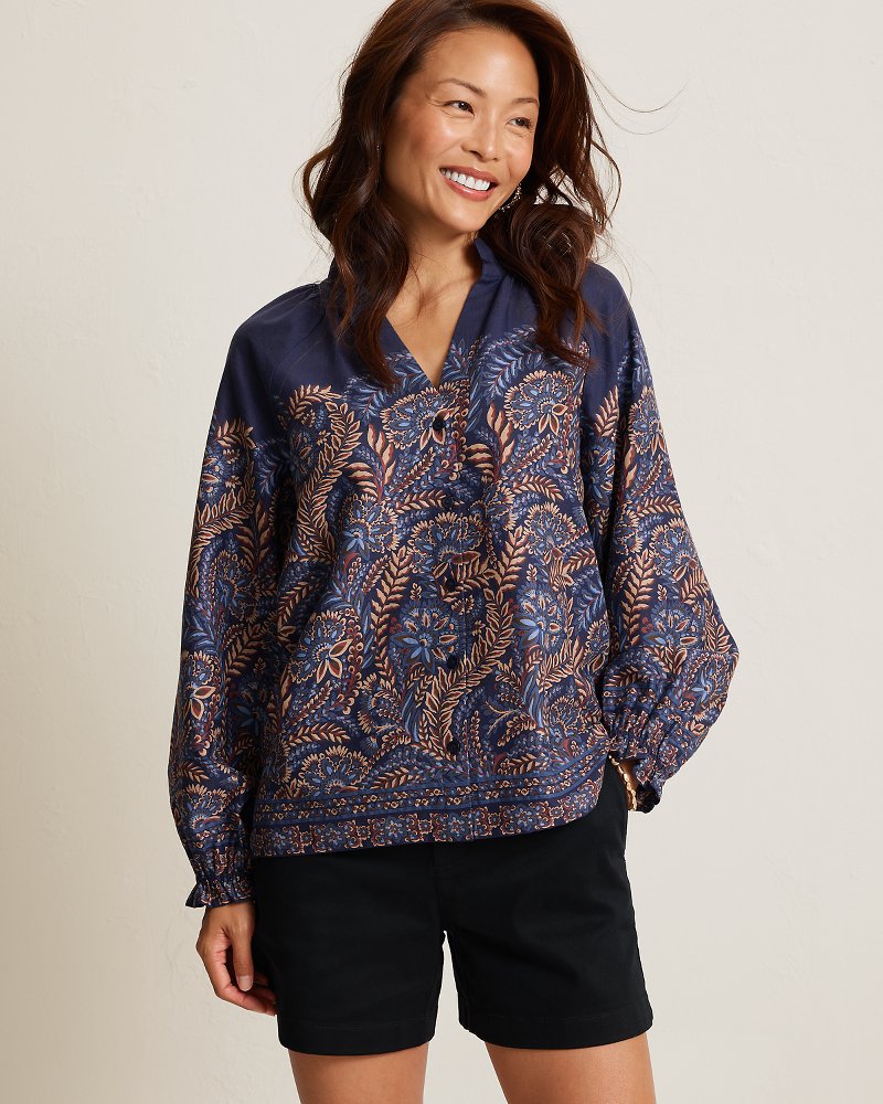 Marina Blooms Cotton Blouse