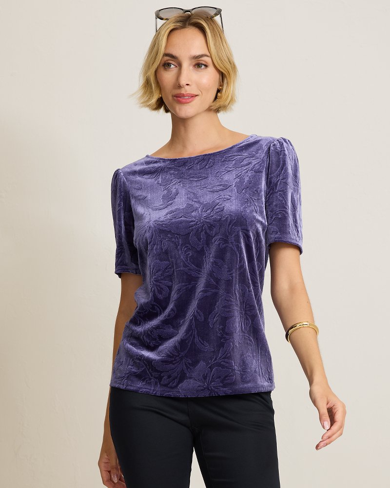 Botanical Breeze Velvet Top