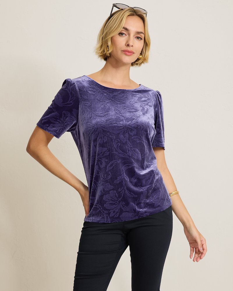 Botanical Breeze Velvet Top